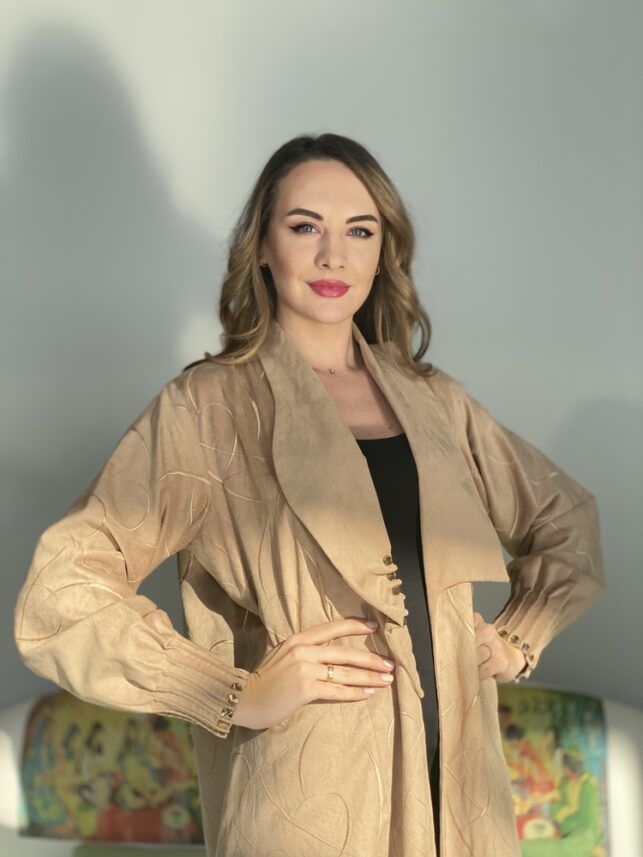 NF by Noor Semi leather coat