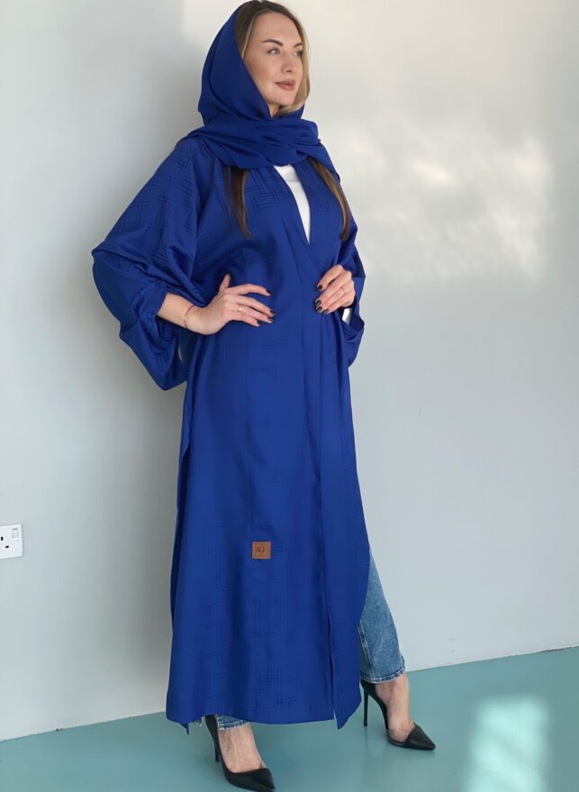 Modern slit abaya, Satin crepe materials