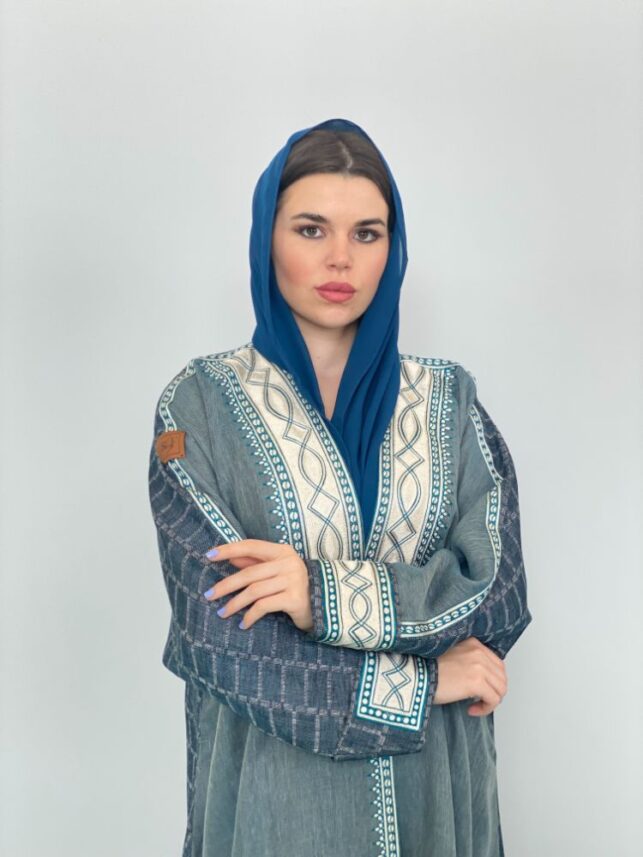 Infinity design Abaya with linen materials