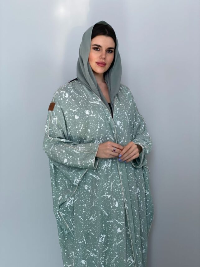 Summer Abaya, printed linen cotton materials