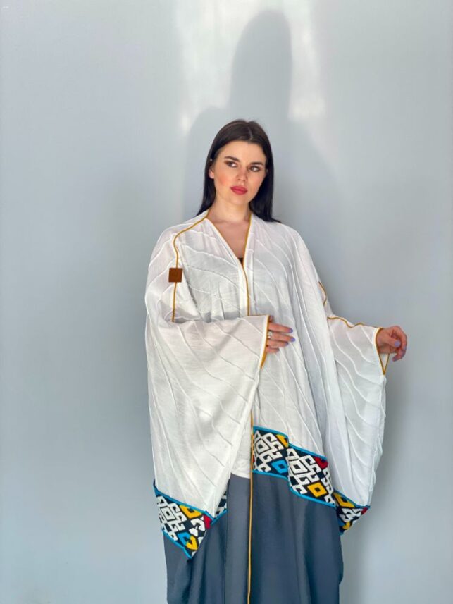 Modern Bisht Cotton linen materials