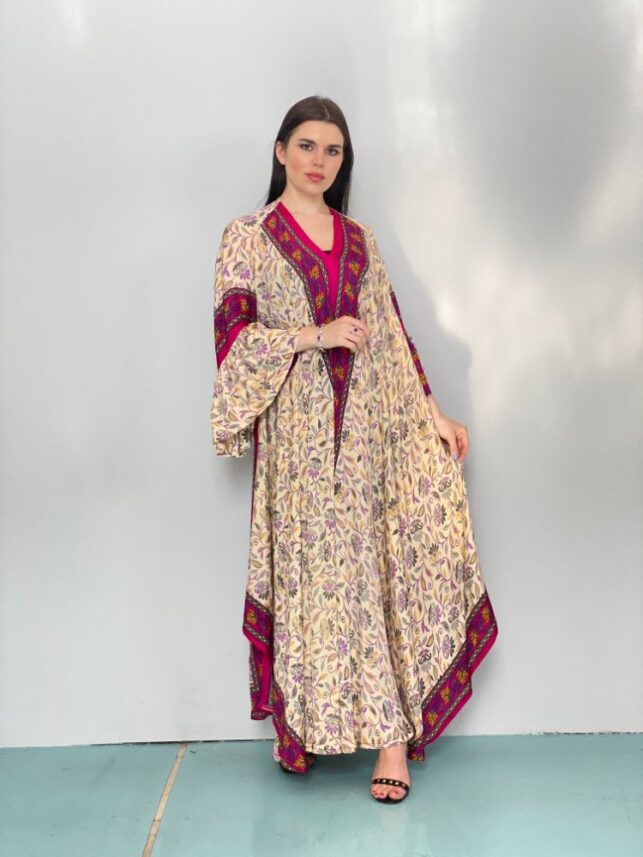 Floral Bisht on georgette materials