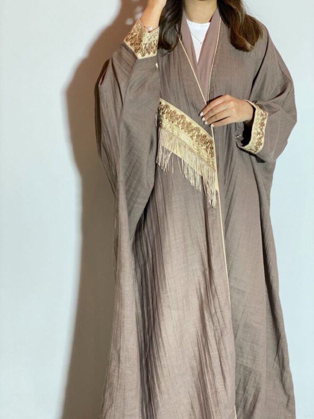 Puffer Cardigan linen crepe materials