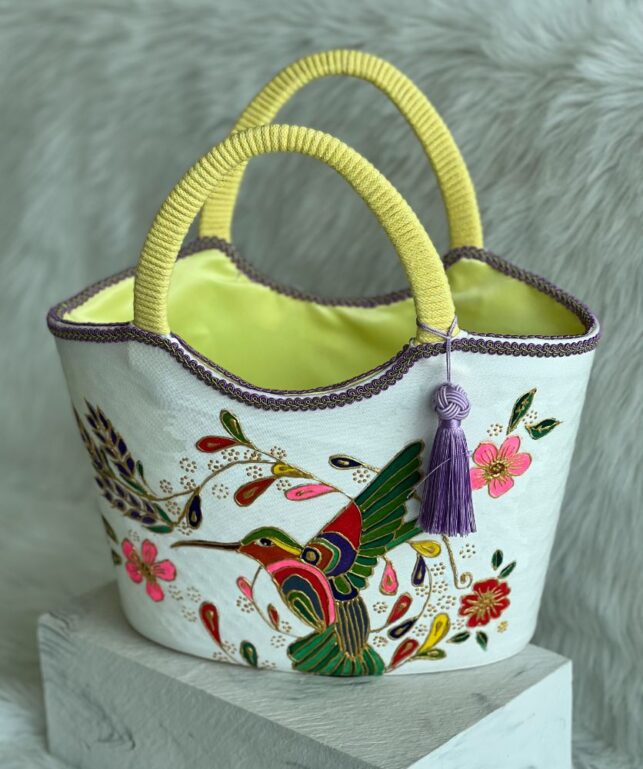 Beach painted customized bag