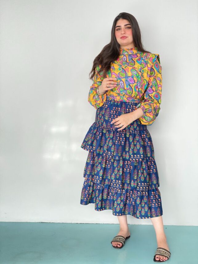 Makarina floral dress, cotton materials