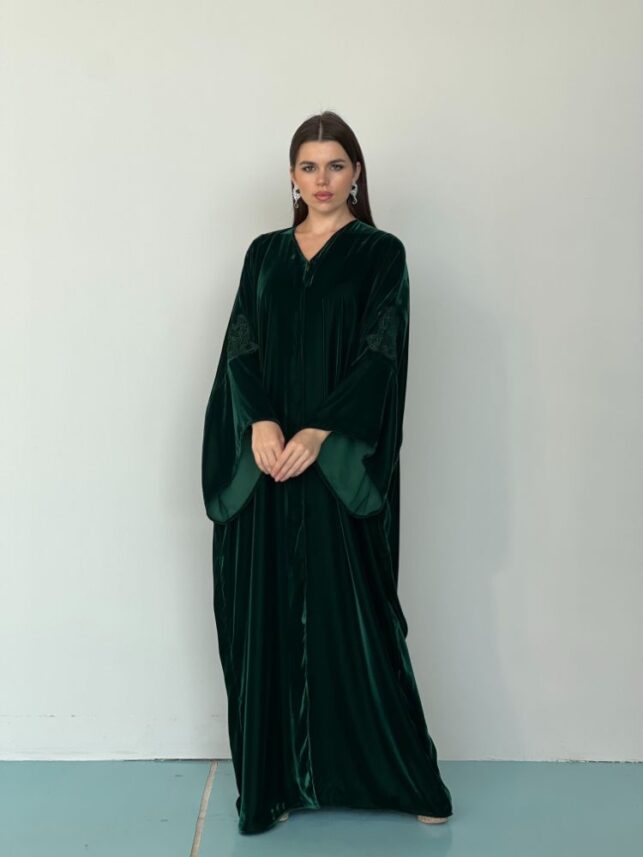 Velvet winter abaya