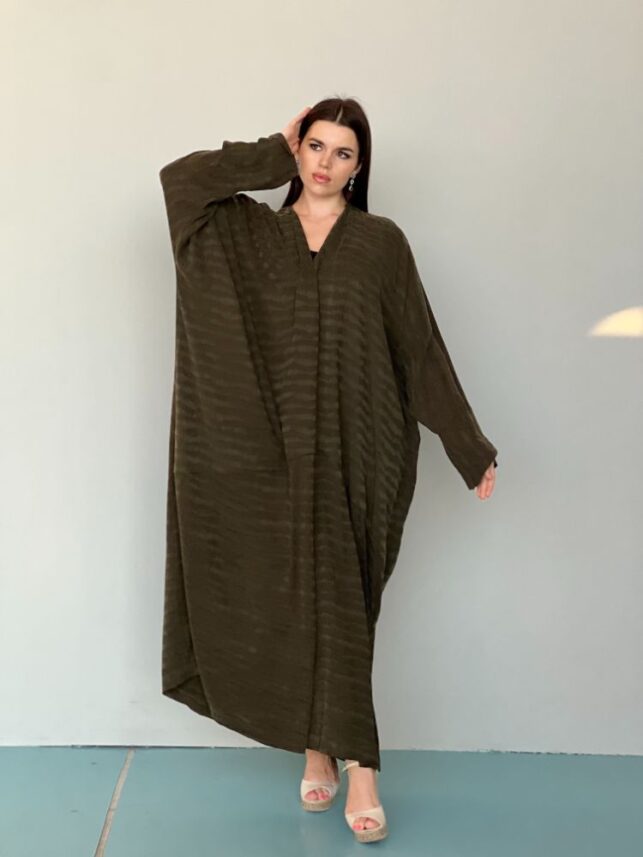 Stater Abaya w/linen materials