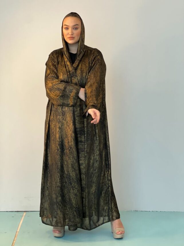 Glitter abaya, crepe materials