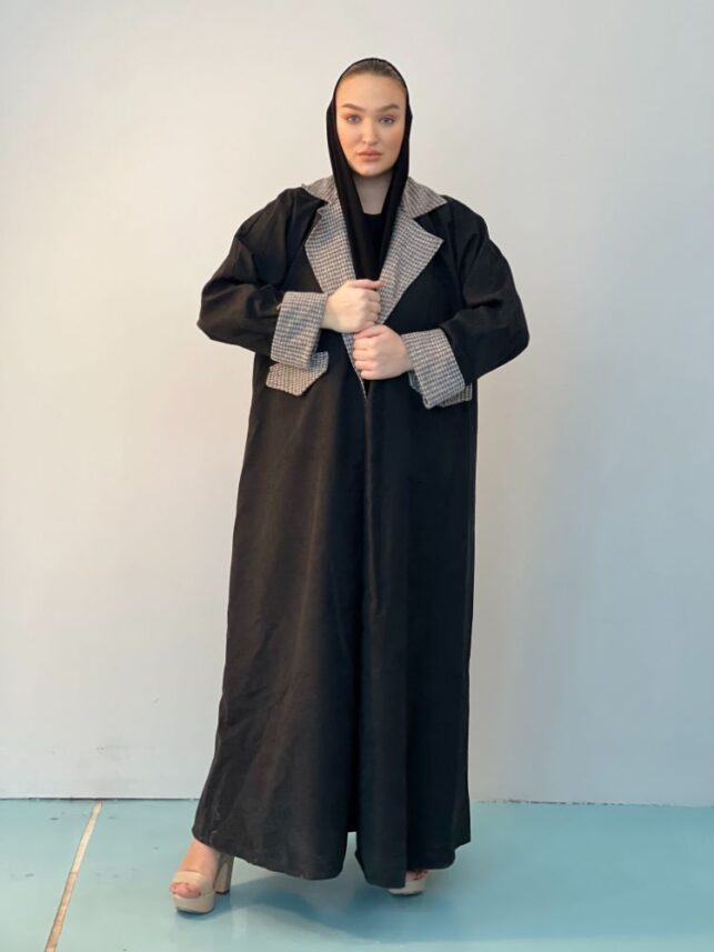 Winter bisht, hemp & wool materials