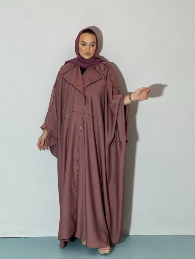 Zipper style bisht, georgette materials