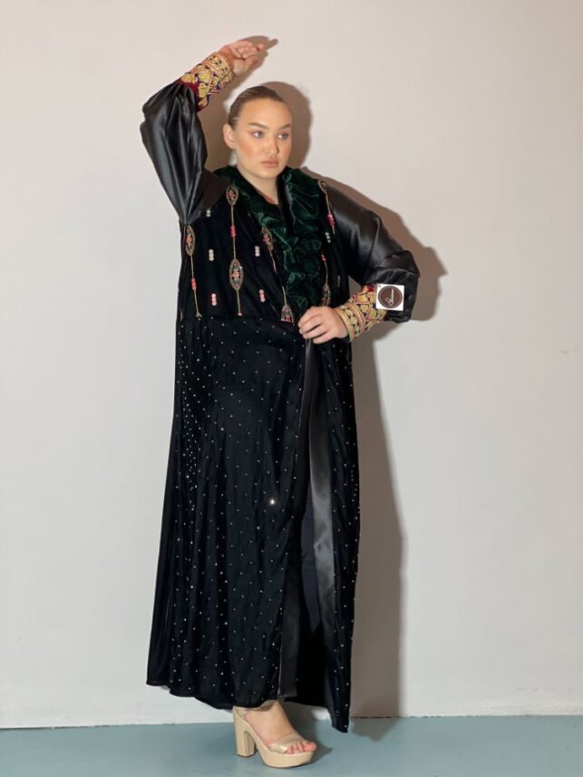 Velvet designed cardigan