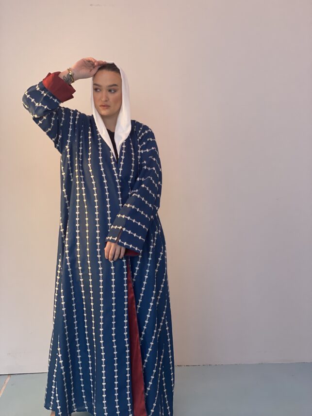 Colored abaya, linen materials