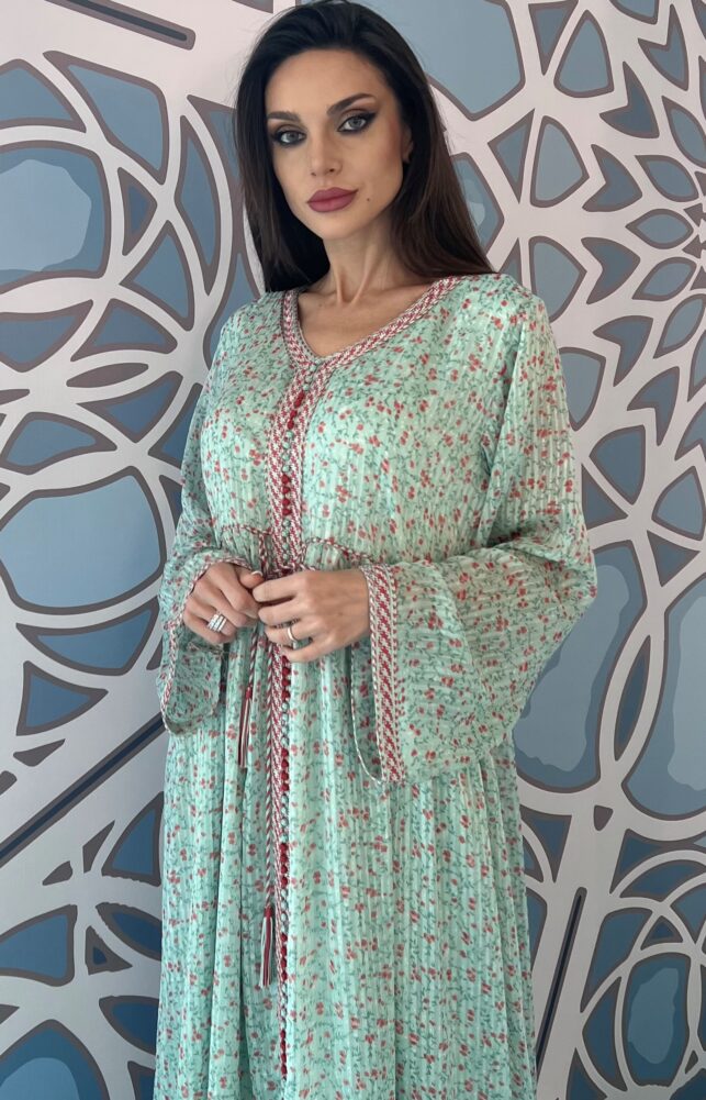 Moroccan dress style with chiffon materials