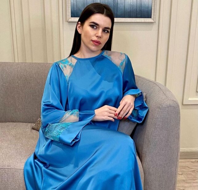 Modern style Jalabiya, Satin & lace materials