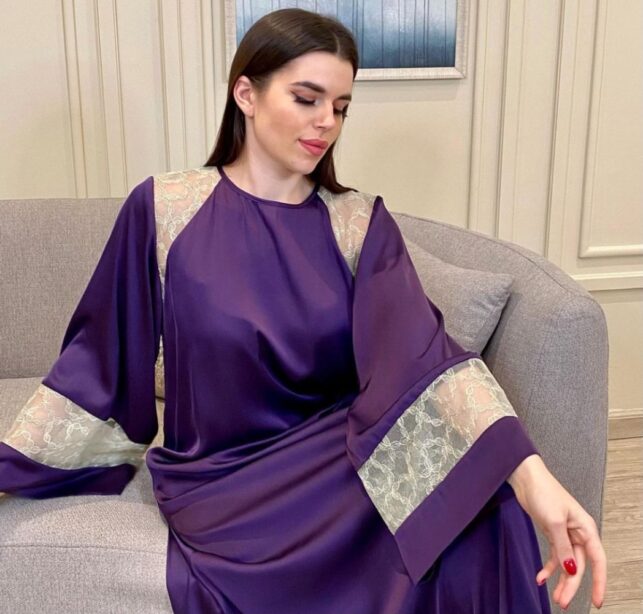 Modern style jalabiya, Satin materials