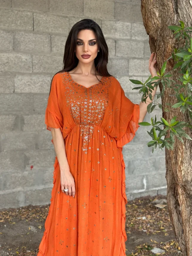 Layered dress, chiffon materials