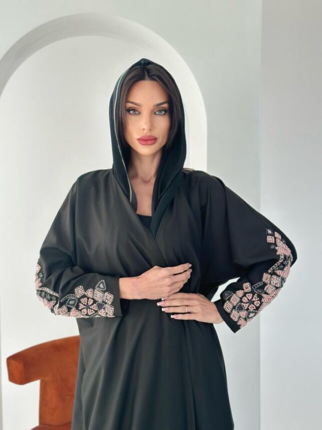 Embroidery Abaya, French terry materials