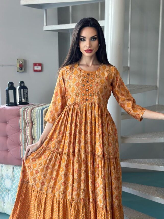 Colored summer dress, Cotton materials