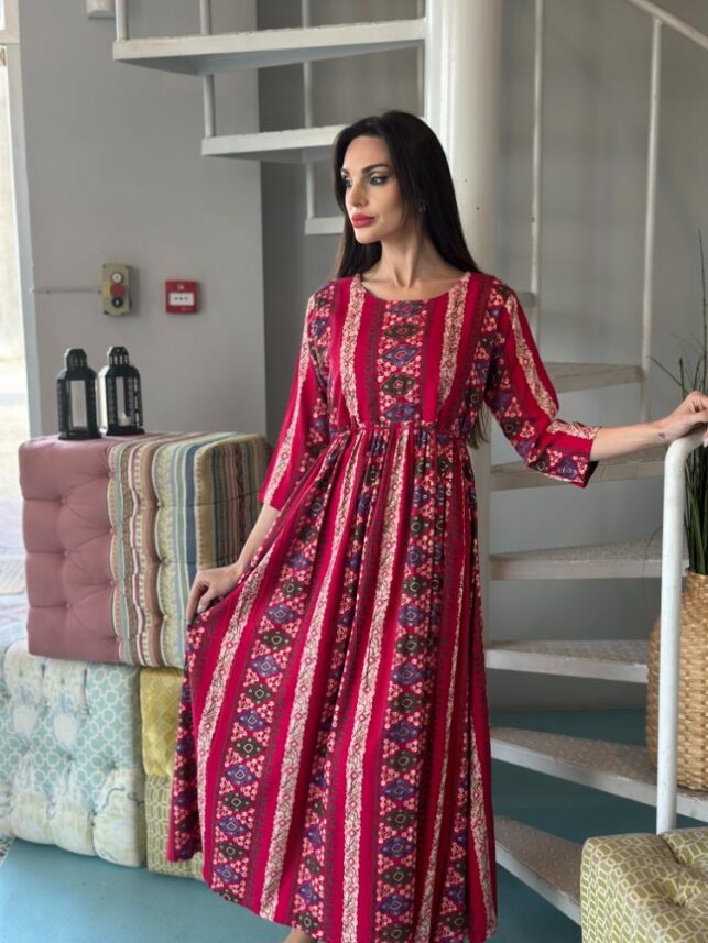 3/4 Floral Summer dress, Cotton materials