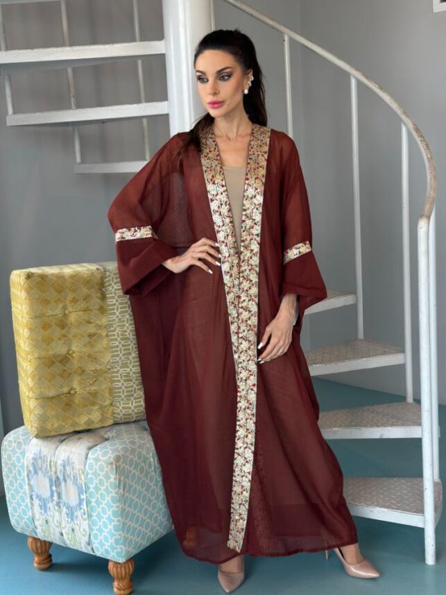 Hemline design Cardigan, Linen materials