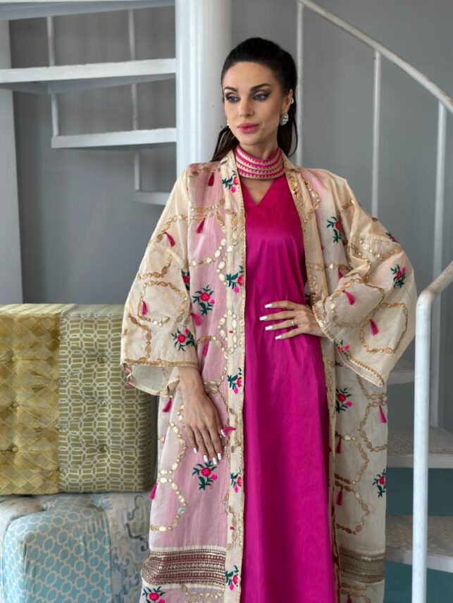 2pc dress w/ long cover, Nylon materials