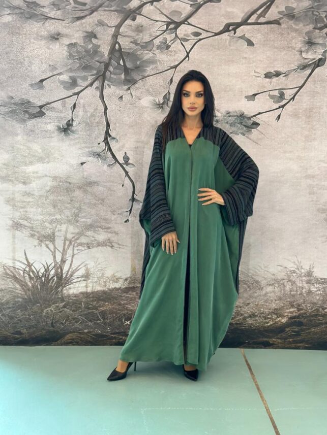 Color Combi abaya, Hemp woolen materials