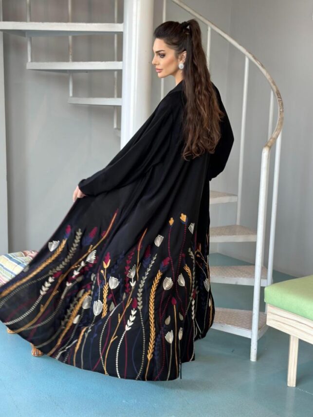 Modern Embroidery Abaya, Crepe georgette materials
