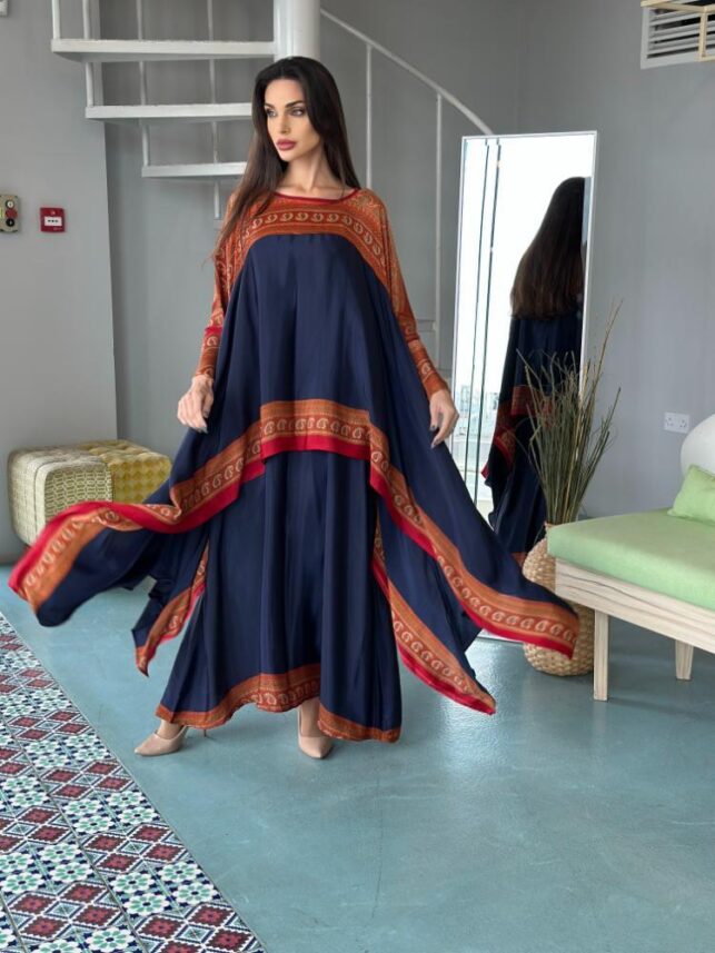 Cape Jalabiya, Satin Materials