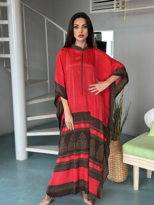 Close neck Jalabiya, Chiffon materials