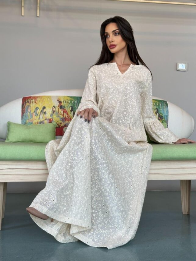 A line dainty bell dress, Cotton materials