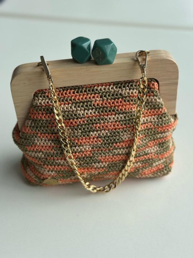 Double purpose clutch or Sling colored bag, Cotton materials