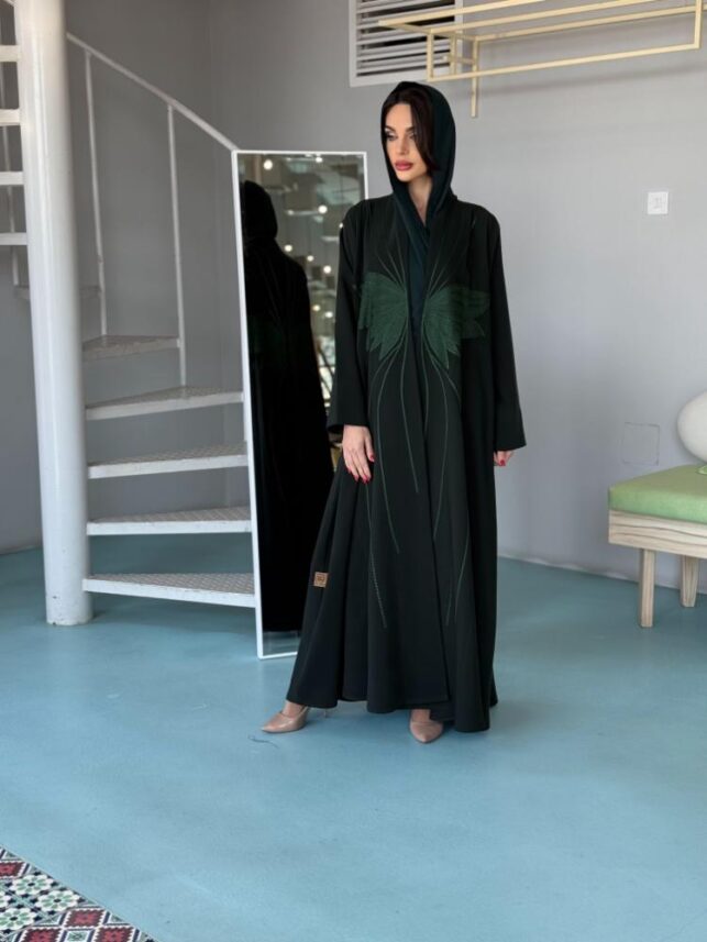 Butterfly design abaya, Crepe materials