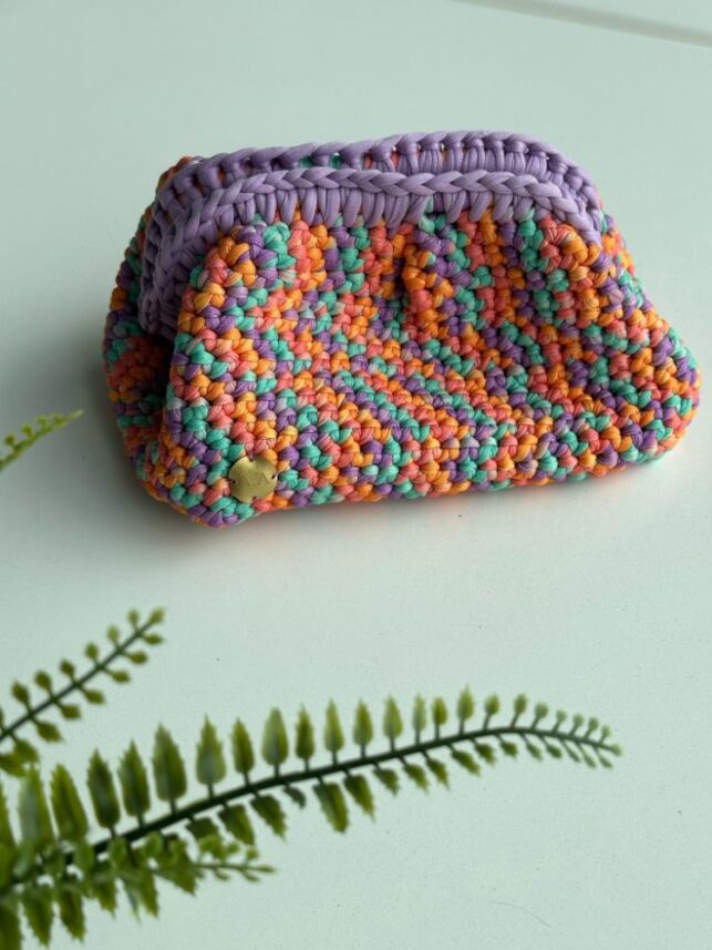 Clutch colored bag, Cotton materials