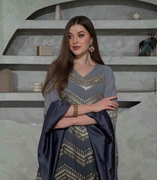 Cape Style Ramadan Jalabiya w/ the golden beads, Linen Materials