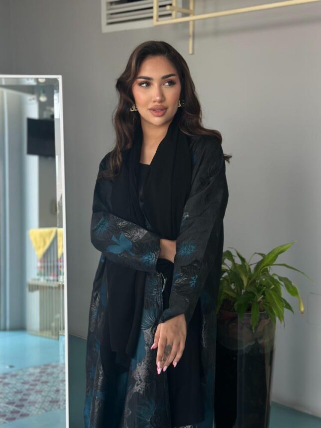 Floral A line Abaya, Nylon materials