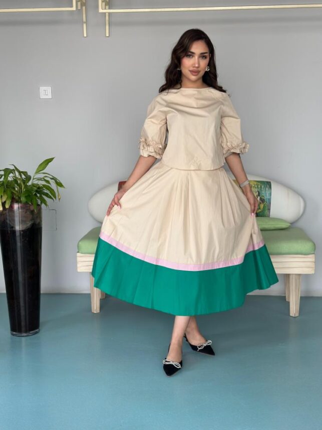 Top & Skirt, Cotton Materials