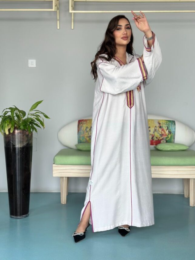 Cloak w/ Flower Embroidery, Cotton linen Materials