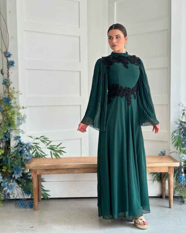 Flare Party Dress, Chiffon & Fleece Materials