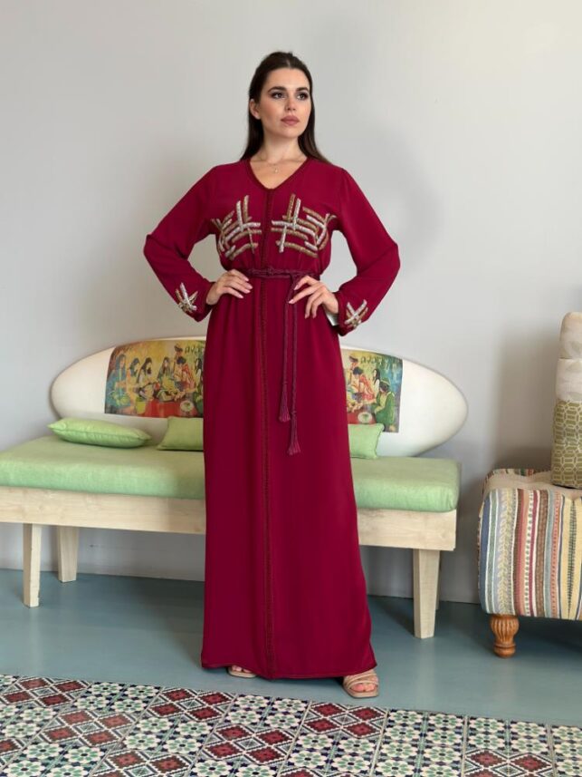 Moroccan Dress, Fine Crepe Materials