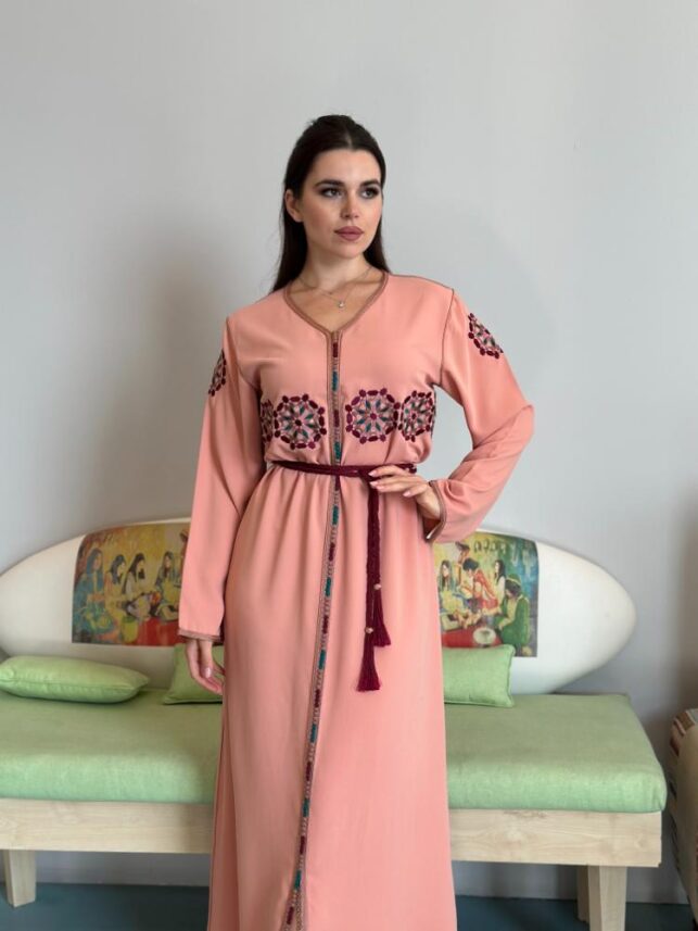 Moroccan Dress, Fine Crepe Materials