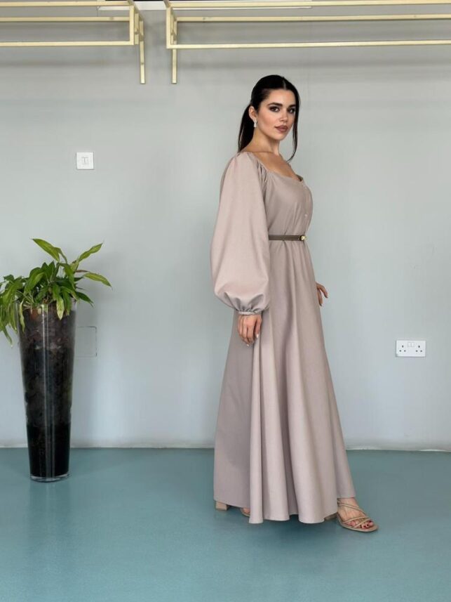 Off Shoulder Dress, Linen Cotton Materials